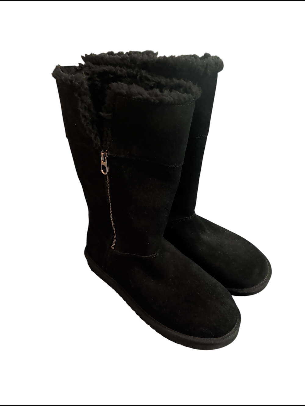 NWOT Women's Koolaburra By Ugg Black Fleece-Lined Mid-Calf Boots Size 10
